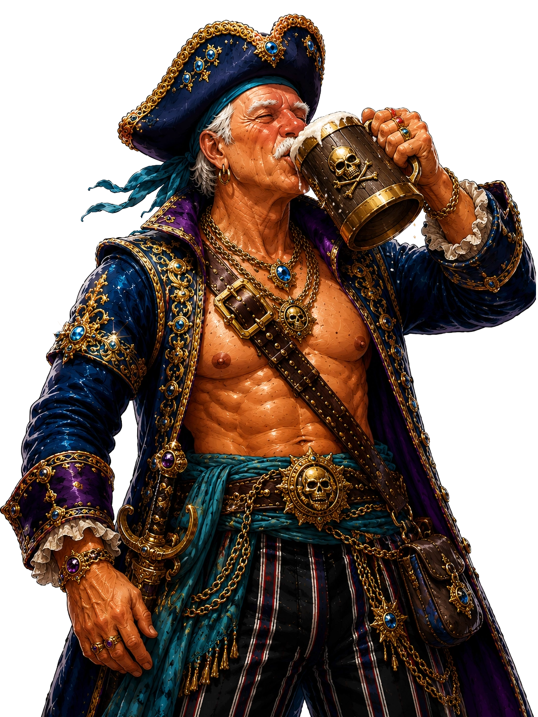 Buccaneer Terry drinking to the kingdom