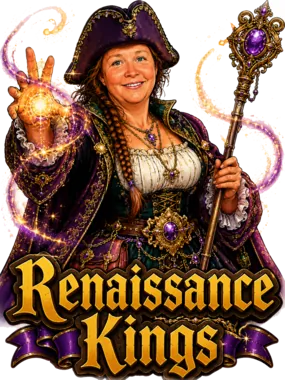 Warden McFeather Renaissance Kings sticker casting purple magic