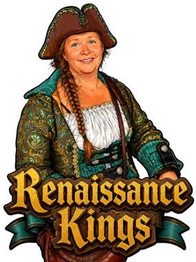 Warden McFeather Renaissance Kings sticker in emerald clothing